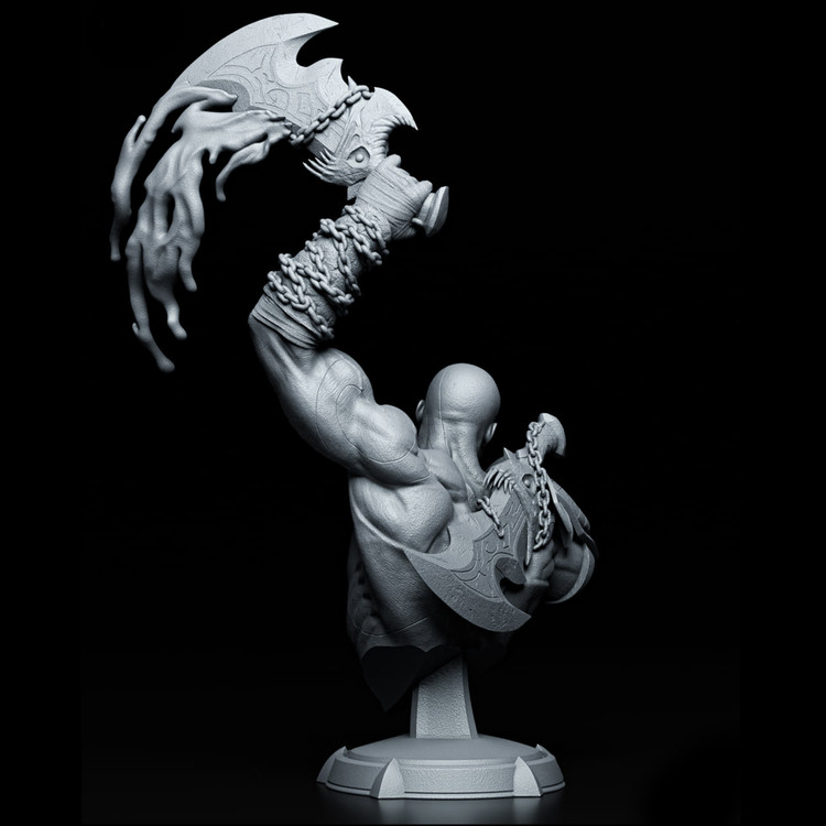 مجسمه سرنمای Kratos God of War Bust