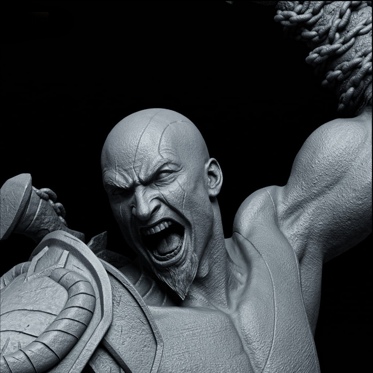 مجسمه سرنمای Kratos God of War Bust